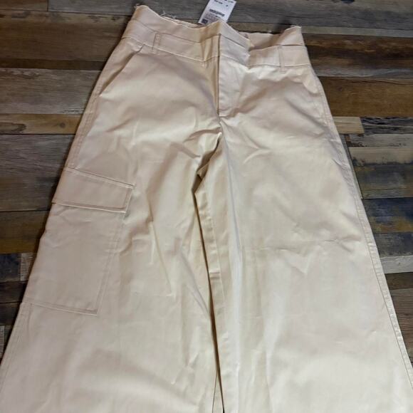 Zara womens high waist belted Pants | Cargo Style|Carpenter - Picture 2 of 8